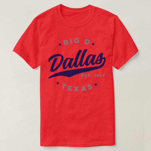 Big D Dallas Texas T-shirt (Design voorkant)