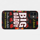 Big Dad Canadian Maple (Jouw naam) op Black Case-Mate iPhone Case (Achterkant (horizontaal))