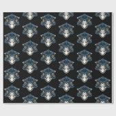 Big Dad Emu grote Australische vogelblauw Cadeaupapier (Vlak)