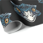 Big Dad Emu grote Australische vogelblauw Cadeaupapier (Rol Hoek)