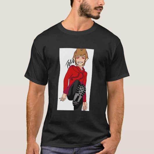 Big Dad Tord- Eddsworld Fited V-Neck T-shirt (Voorkant)