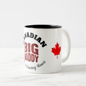 BIG DADDY - Canadees met een gloeiend hart Tweekleurige Koffiemok (Voorkant rechts)