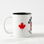 BIG DADDY - Canadees met een gloeiend hart Tweekleurige Koffiemok (Links)
