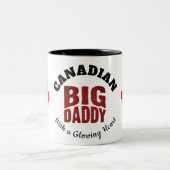 BIG DADDY - Canadees met een gloeiend hart Tweekleurige Koffiemok (Center)