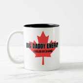 Big Daddy Energy Canada Maple Leaf gevoed door jou Tweekleurige Koffiemok (Links)