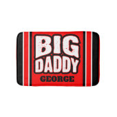 Big Daddy (Je naam) Rood Wit Achterkant Badmat (Voorkant)