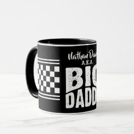 Big Daddy met jouw naam in witte tekst op zwart Mok