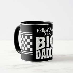 Big Daddy  met jouw naam in witte tekst op zwart Mok
