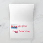 Big Daddy Pig drijvend op vlot op het strand Kaart (Binnen)