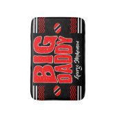 Big Daddy Trinidad Vlag (Je naam) op Zwart Badmat (Voorkant Verticaal)