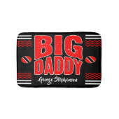 Big Daddy Trinidad Vlag (Je naam) op Zwart Badmat (Voorkant)