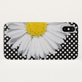 Big Daisy en Polka Dot iPhone X Hoesje (Achterkant (horizontaal))