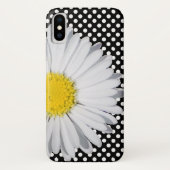 Big Daisy en Polka Dot iPhone X Hoesje (Achterkant)