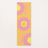 Big Daisy gepersonaliseerd omkeerbaar Sinaasappel Yogamat (Voorkant)