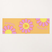 Big Daisy gepersonaliseerd omkeerbaar Sinaasappel Yogamat (Voorkant (horizontaal))