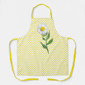 Big Daisy op gele poka Dots Schort (Voorkant)