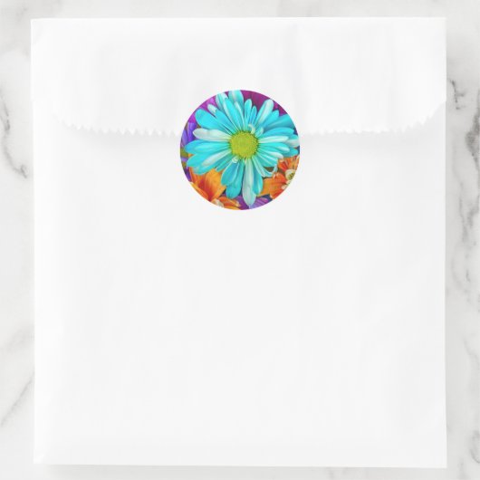 Big Daisy Pattern Ronde Sticker (Tas)