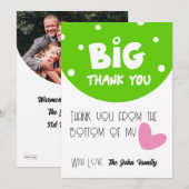 BIG Dank u Wenskaart met Semi Circle Feestdagenkaart (Voorkant / Achterkant)