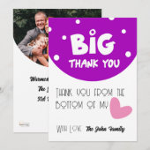 BIG Dank u Wenskaart met Semi Circle Feestdagenkaart (Voorkant / Achterkant)