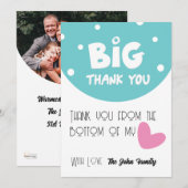 BIG Dank u Wenskaart met Semi Circle Feestdagenkaart (Voorkant / Achterkant)