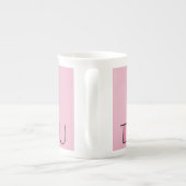 Big Dankjewel roze Bone China Mok (Achterkant)