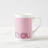 Big Dankjewel roze Bone China Mok (Rechts)