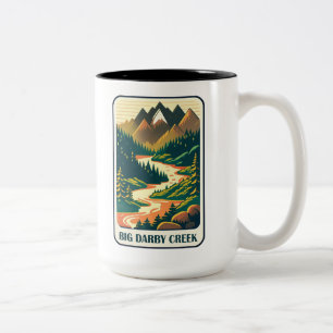 Big Darby Creek Ohio Kleuren Tweekleurige Koffiemok