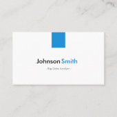 Big Data Analyst - Eenvoudig Aqua Blue Visitekaartje (Voorkant)