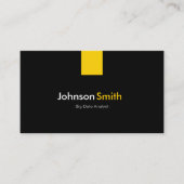 Big Data Analyst - Modern Amber Yellow Visitekaartje (Voorkant)