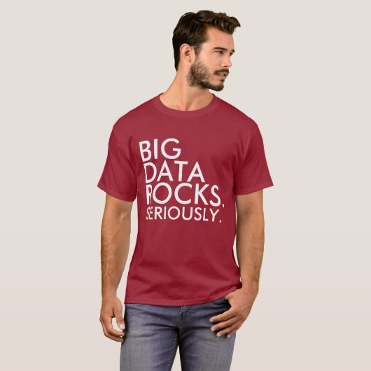 Big Data Rocks T-shirt (Voorkant volledig)