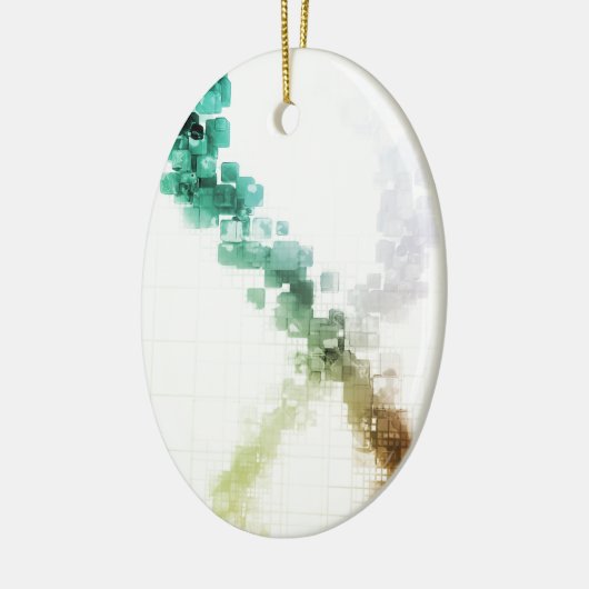 Big Data Visualization Analytics-technologie Keramisch Ornament (Links)