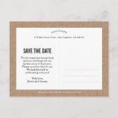 Big Day Save the Date Briefkaart (Achterkant)