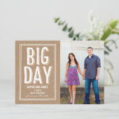 Big Day Save the Date Card (Staand voorkant)