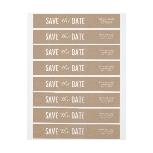 Big Day Save the Date Wraparound Address Label (Vel)