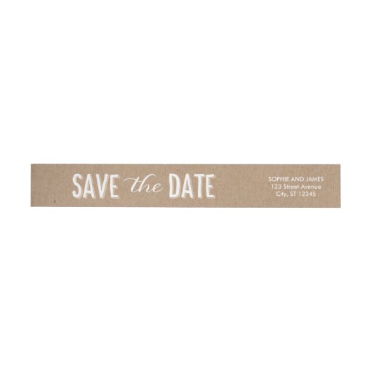 Big Day Save the Date Wraparound Address Label (Individueel)