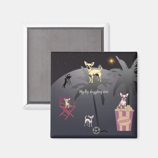 Big Dazzling Star Magneet (Voorkant / Achterkant)