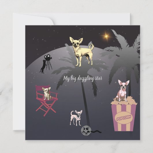 Big Dazzling Star Wenskaart (Voorkant)