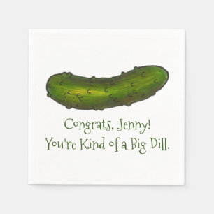 Big Deal Dill Pickle Gefeliciteerd Crunchy Green Servet