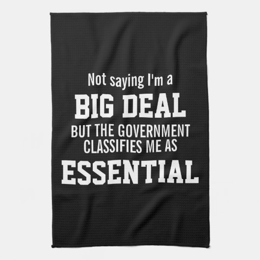 Big Deal Government classificeert Essential Employ Theedoek (Verticaal)