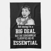 Big Deal Government classificeert Essential Employ Theedoek (Verticaal)