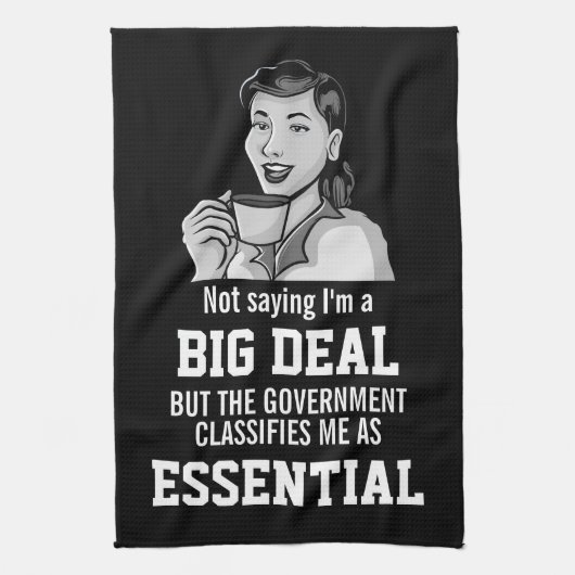 Big Deal Government classificeert Essential Employ Theedoek (Verticaal)