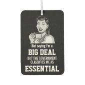 Big Deal Overheid classificeert essentiële werknem Luchtverfrisser (Voorkant)