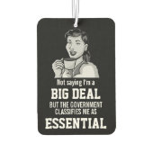 Big Deal Overheid classificeert essentiële werknem Luchtverfrisser (Achterkant)