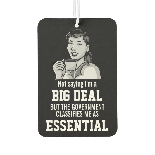 Big Deal Overheid classificeert essentiële werknem Luchtverfrisser (Achterkant)