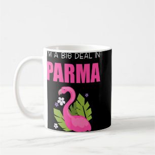 Big Deal Sarcastic Funny Parma Ohio Pink Flamingo Koffiemok
