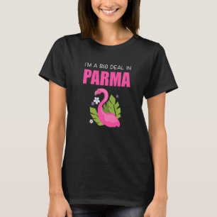 Big Deal Sarcastic Funny Parma Ohio Pink Flamingo T-shirt