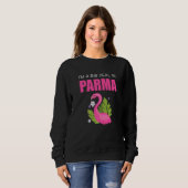 Big Deal Sarcastic Funny Parma Ohio Pink Flamingo Trui (Voorkant volledig)