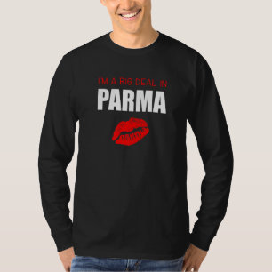 Big Deal Sarcastic Red Lips Kiss Parma Ohio Souven T-shirt