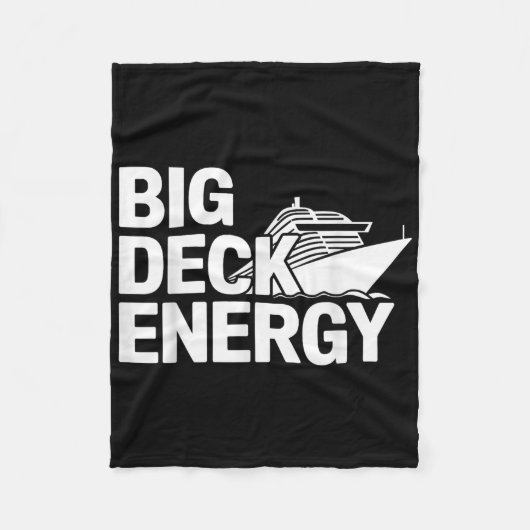 Big Deck Energy Cruise Ship Vakantie Fleece Deken (Voorkant)