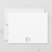 Big Dee Snaffle Bit Horse Note Card - Blauwgroen Bedankkaart (Achterkant)